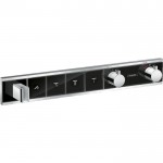 Potinkinis termostatinis dušas 5 in 1 komplekte HANSGROHE Rainmaker Select 460 3jet, juoda/chromuota